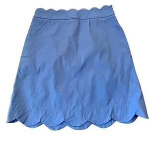 J. Mclaughlin blue scalloped waist skirt size 8